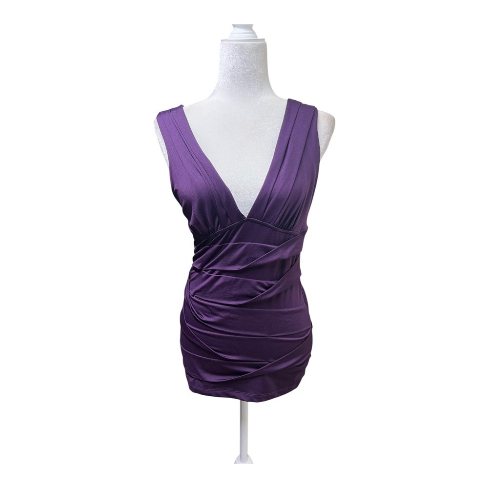 Y2K Purple Body Wrap Tight Mini Dress M